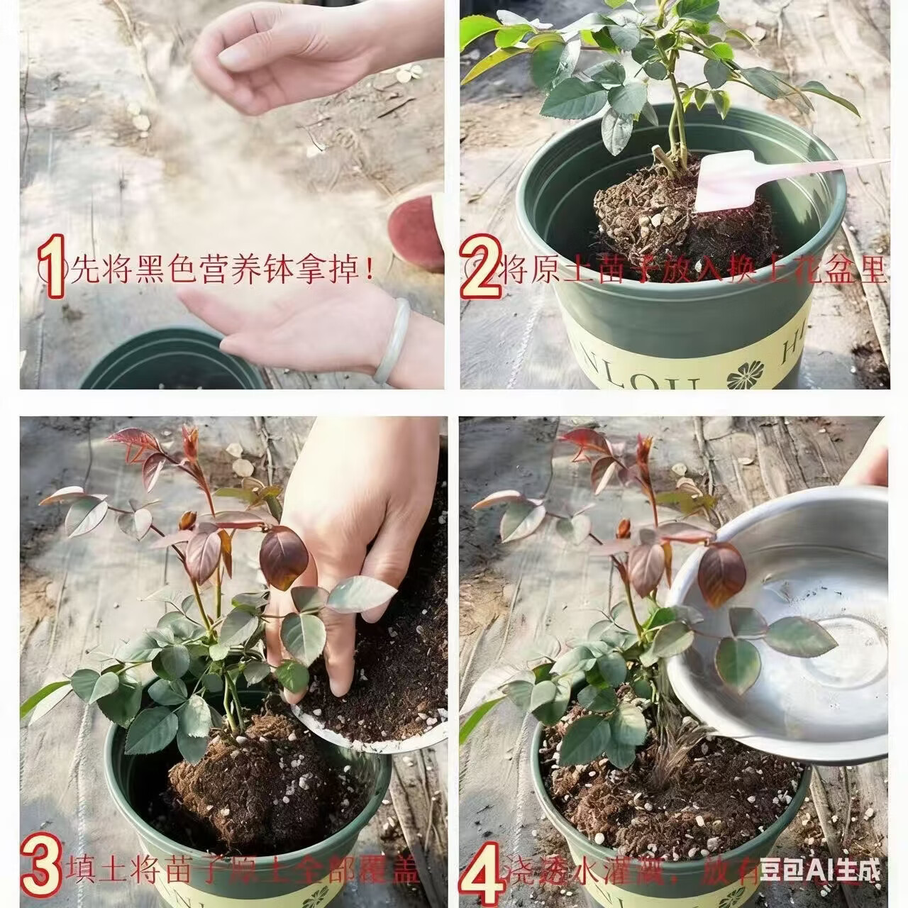 墨薰槿瑞典女王月季花中苗四季开花盆栽阳台灌木花园室外浓香切花玫瑰 天荷繁星中苗【大花浓香，月月开多分支】 高度35厘米左右【21*17】种植杯