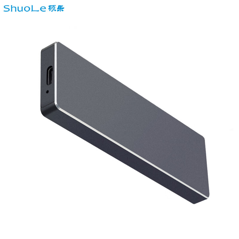 硕乐(shuole)M.2硬盘盒USB3.1Type-C转M.2NGFF固态硬盘盒金属外置移动硬盘盒 黑色TN12-CCA