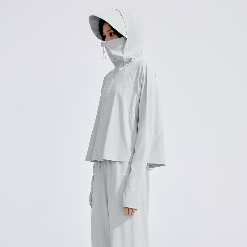 坦博尔（Tanboer）【联名款】夏季防晒衣女原纱凉感透气冰丝外套 乌云灰 M (165)