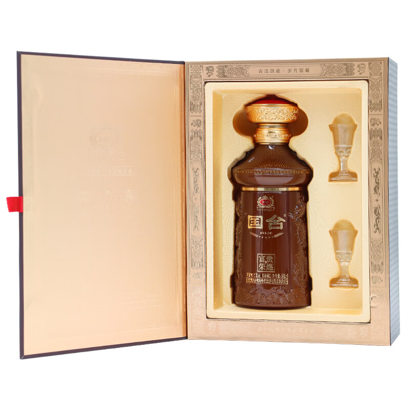 国台富贵荣耀酒(珍藏)53度酱香型白酒 高档礼盒装 赠礼酒 53度 500mL 2盒 【礼盒装】