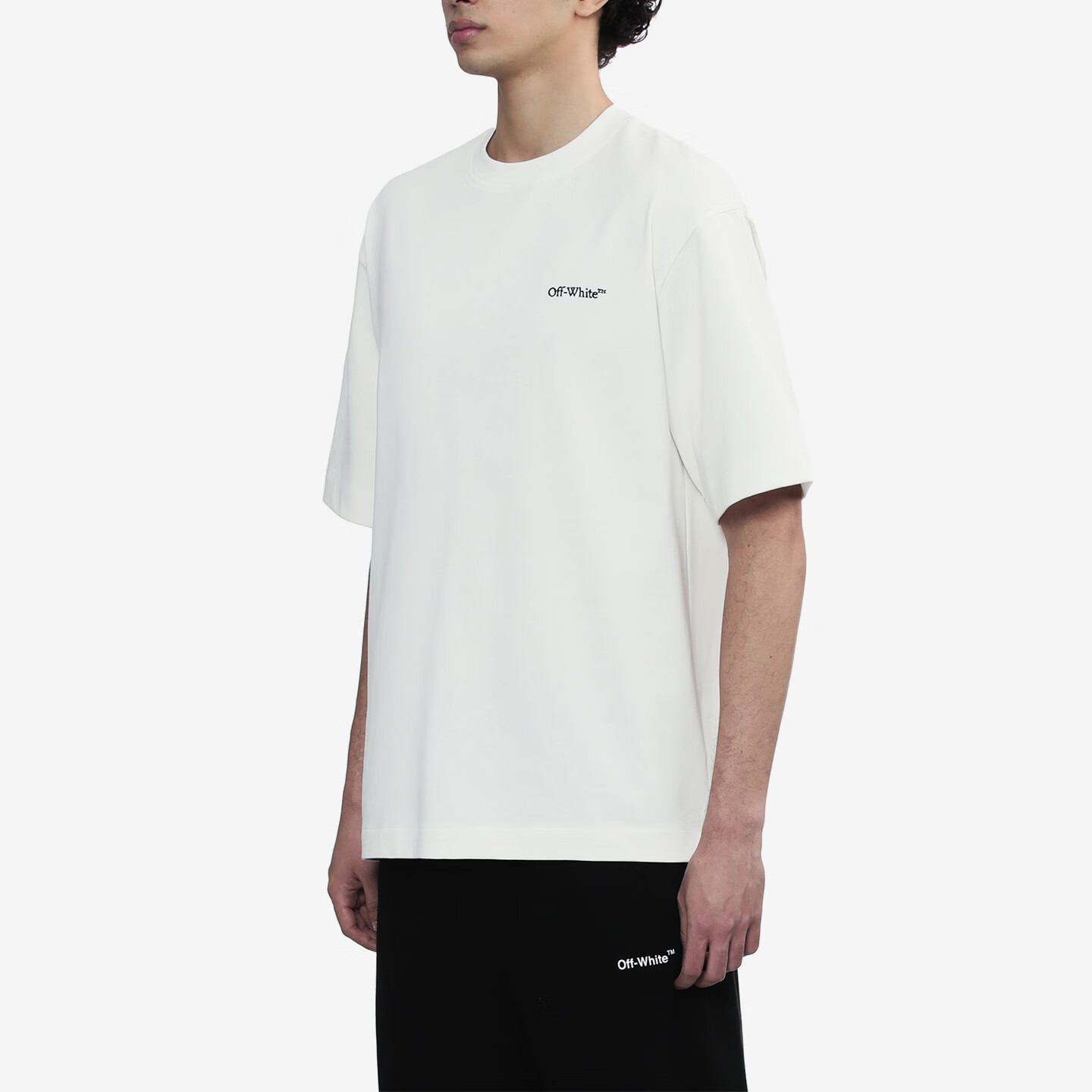 OFF WHITE™情侣装2026新款潮牌夏季男士宽松短袖t恤圆领高端半袖衣服 白色 XL