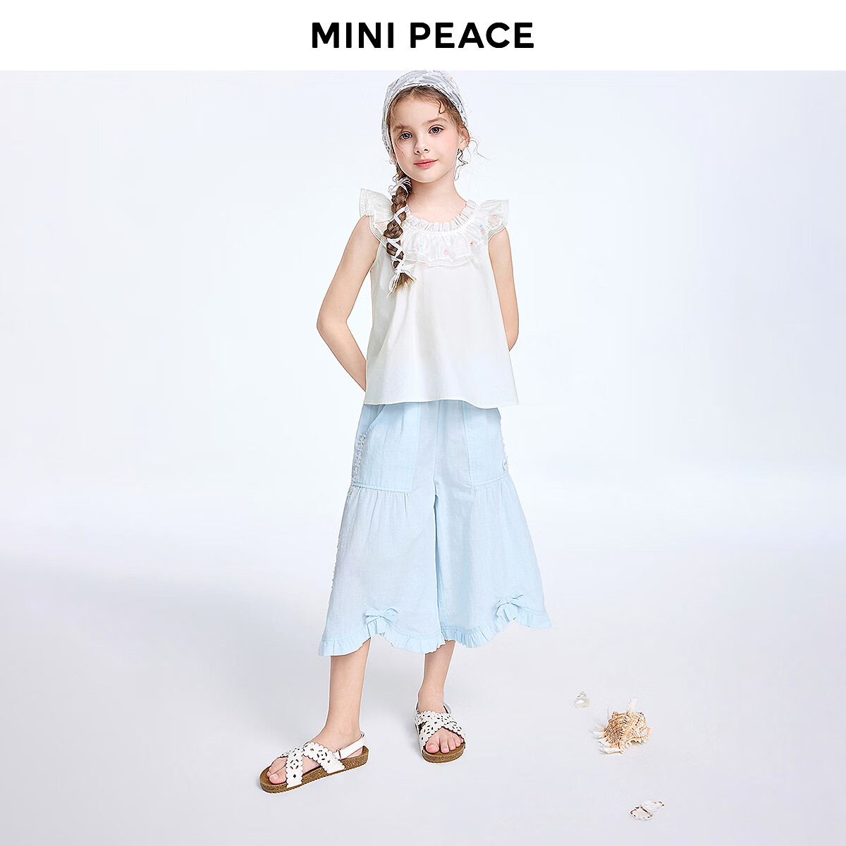 MINIPEACE太平鸟童装女童裙裤夏季新款儿童七分裤宽松女孩裤子