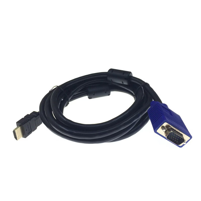 溥畔高清HDMI转VGA转接线游戏机笔记本电脑连接电视显示器投影仪视频1 黑色 HDMI公转GA公带芯片1.8米