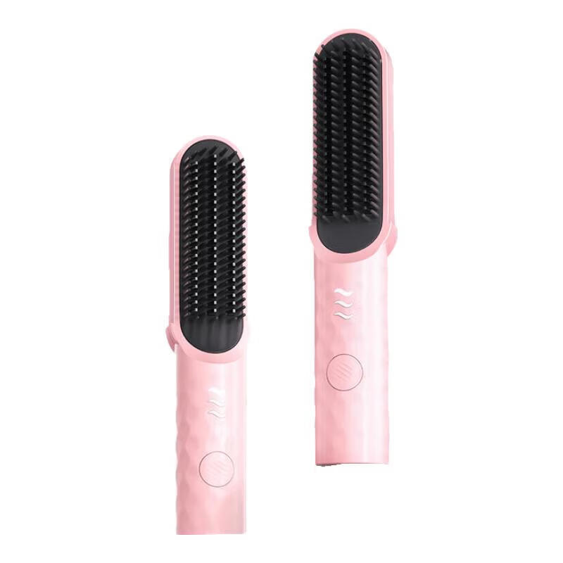 夏新第8代”小熨斗“负离子无线直发梳加密梳齿续航久便携无线防烫生日礼物宿舍可用 旗舰款-粉色【五排梳齿+三档温度调节+不伤发】