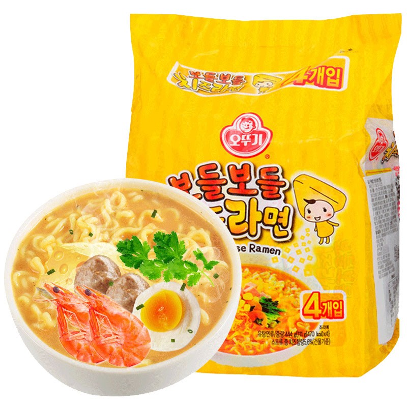 不倒翁芝士拉面韩国进口方便面奶酪芝士面起司泡面辣味特浓芝士方便面