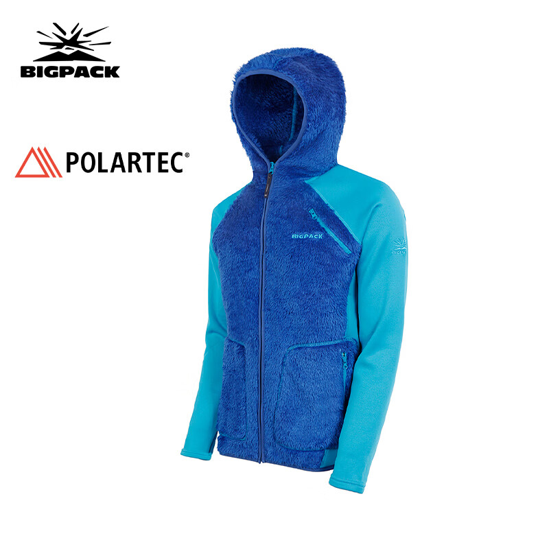 派格上衣男款毛猴抓绒衣叠穿保暖夹克户外登山服外套内胆保暖 天蓝色 2XL