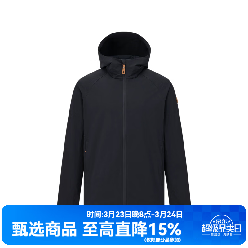 FJALLRAVEN北极狐 26春夏男士轻量软壳夹克户外登山防泼外套单夹克082611058 555A暗海蓝 L 【AL-175/96A】