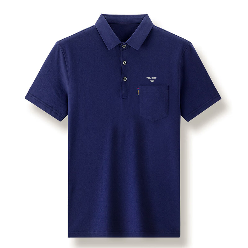 阿玛尼（ARMANI）意大利正品大码t恤男短袖纯棉加肥加大宽松POLO衫胖子夏季薄款t胖 十大奢侈品男装国际一线品牌真口袋黑色 8XL 210__275-300斤