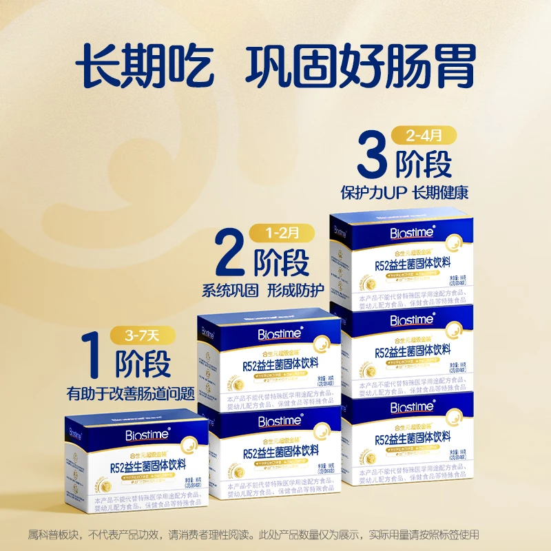 合生元（BIOSTIME）益生菌婴幼儿儿童超金菌含双歧杆菌调理肠胃消化不良48袋 48袋*1盒 6联菌|3天改善便便