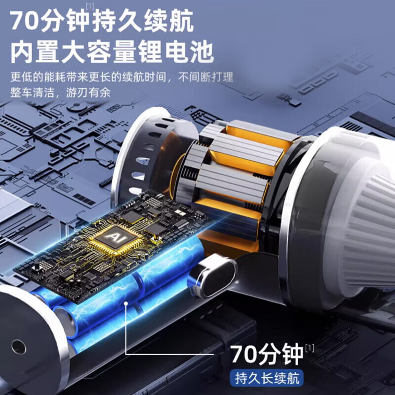 小米宝宝车载吸尘器大吸力便携式大功率手持无线车家两用汽车吸尘器充气泵车内小型便携吹吸尘便携式 【吸尘充气二合一】120W强劲吸力