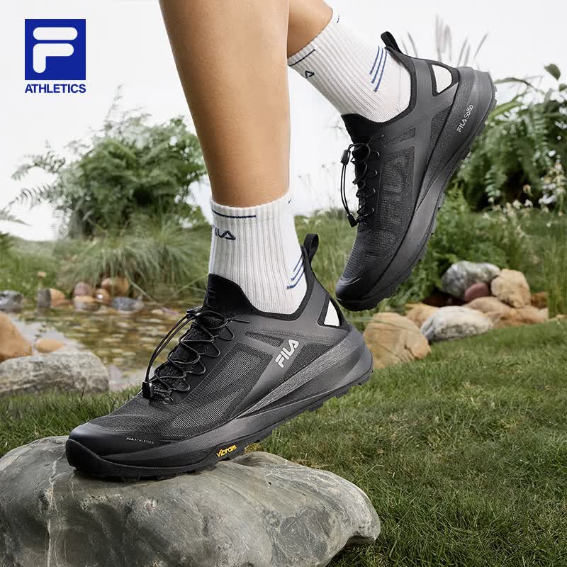 斐乐（FILA） 眼界2代户外凉鞋男鞋2026夏新款运动鞋透气越野低帮徒步鞋 黑-BK 42