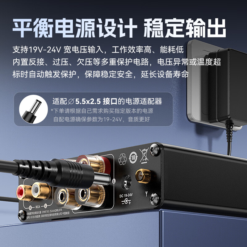 雷翼(RAYEE）5.3蓝牙功放机100W*2大功率立体声迷你家用数字功率放大器话筒唱歌无损U盘播放高低音调节 【蓝牙5.3】配24V5A电源+双话筒