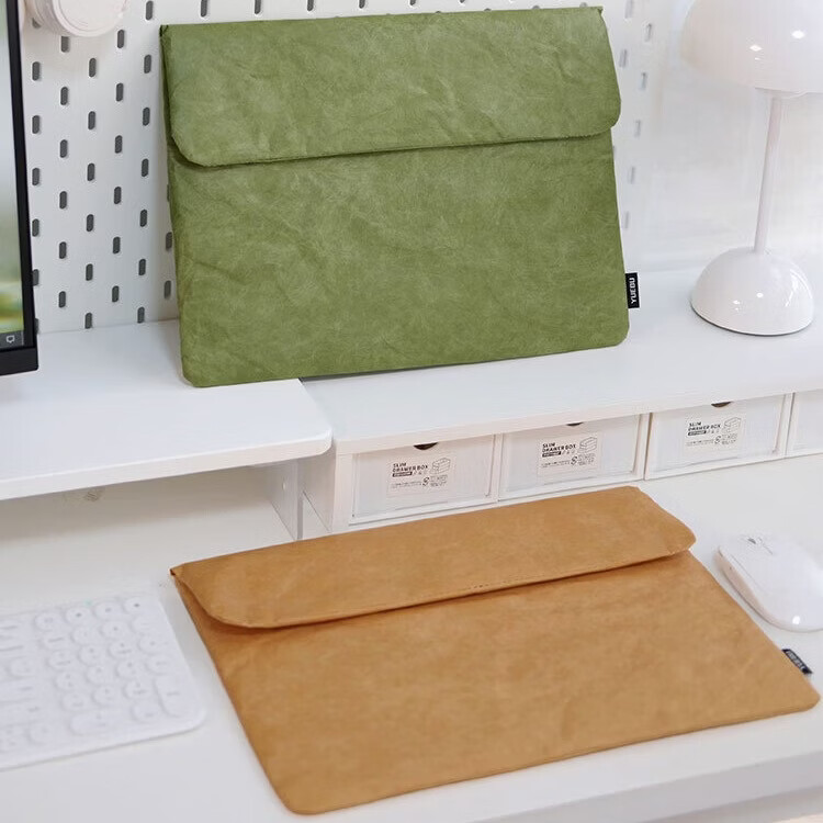 纸纳杜邦纸笔记本电脑包14寸苹果联想华为戴尔平板保护套商务内胆包 粉色 14英寸(35CM*26CM)