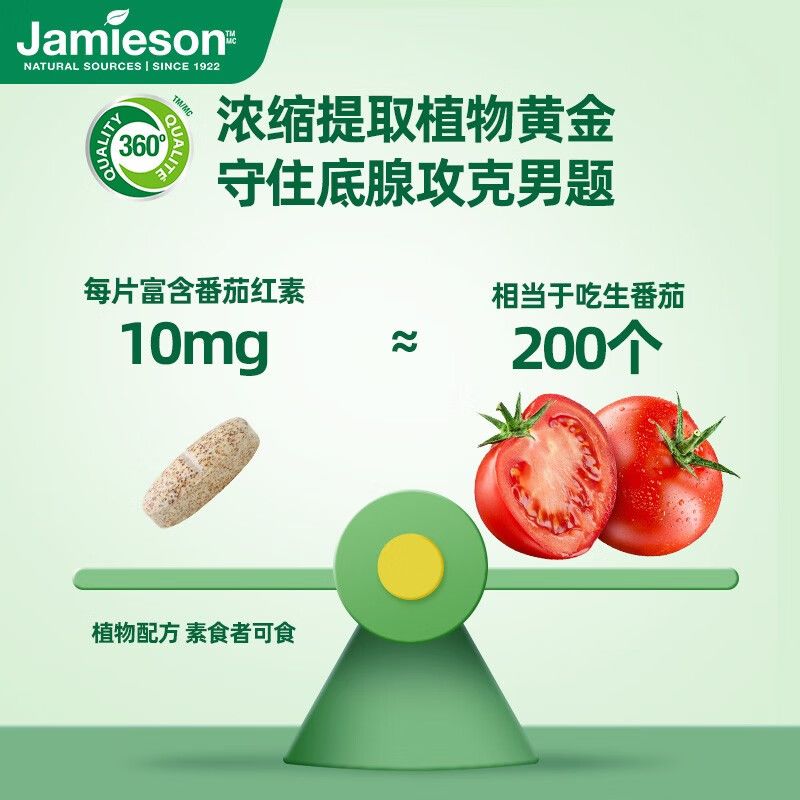 健美生番茄红素精华片60片提升男士男性健康备孕前列腺 【番茄红素精华片】60粒 1mg*1罐