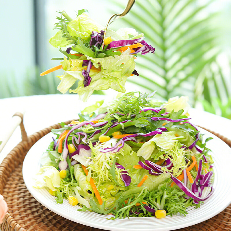 一号农场益生菌羽衣甘蓝奇亚籽沙拉汁轻食酱汁油醋汁牛排调料蔬菜沙拉拌酱 3包田园+益生菌沙拉汁200g