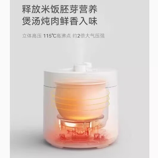班贝特德国Bambetel电压力锅不粘陶瓷内胆高压锅小型多功能电饭煲 2.5L 【岩黑双胆】2-4人陶瓷釉压力锅 2.5L