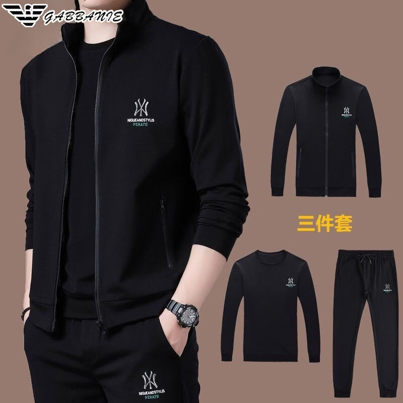 阿玛尼(ARMANI)意大利正品运动套装男士卫衣春秋韩版外套休闲跑步服三件套潮流 奢饰品国际一线品牌GA_8928两件套(卫衣+长裤) 3XL 190_104A