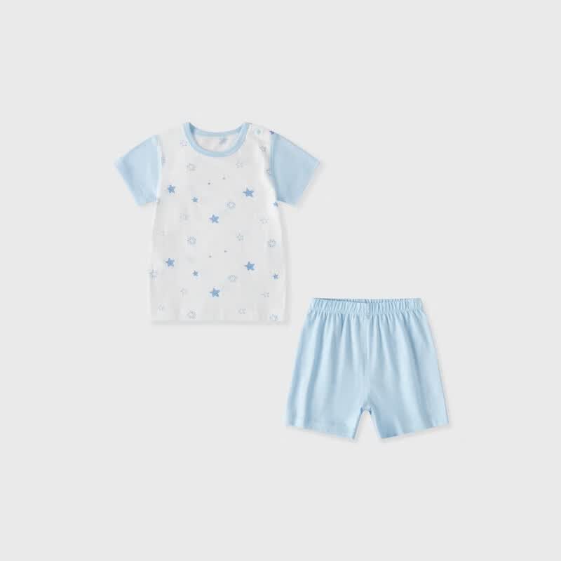 丽婴房【纯棉】男女宝宝纯棉短袖睡衣内衣套装夏季儿童家居服套装 【100%棉】海洋传奇 150 cm/12岁