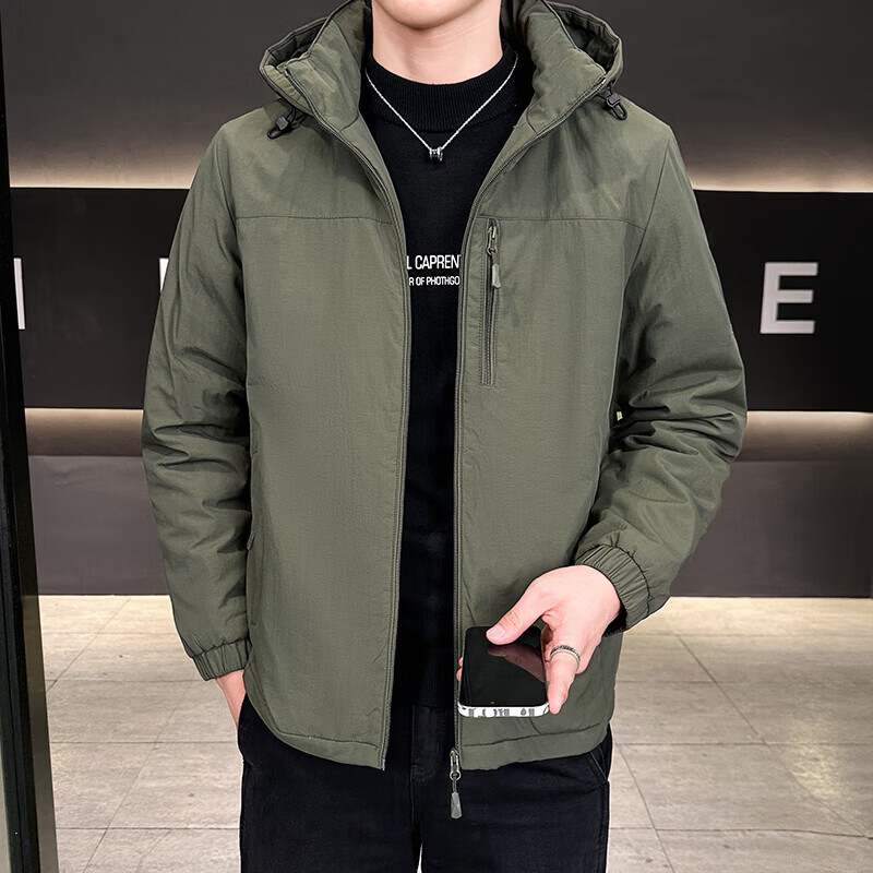 骆驼同款冲锋衣棉服外套男秋冬季宽松加绒加厚棉衣服保暖夹克棉袄 卡其8893 5XL