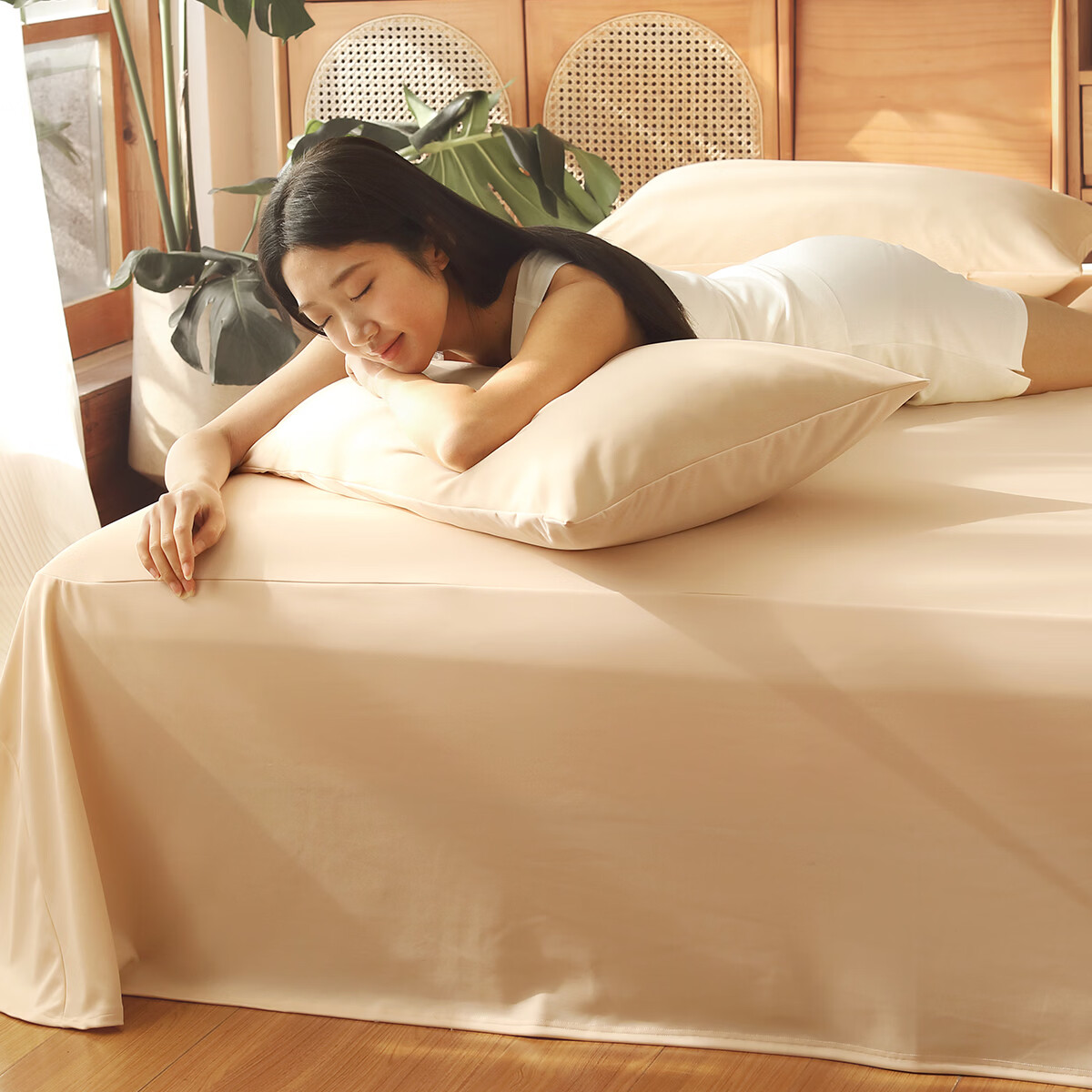 水星家纺雪糕床单 雪糕床单(米色) 245cm*240cm