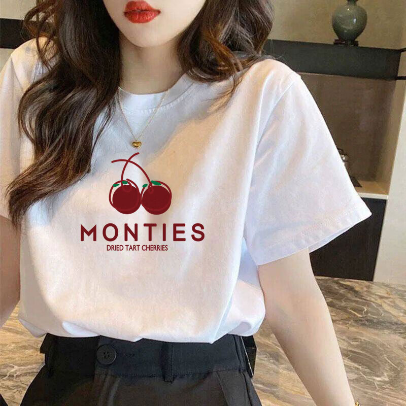 CronetKcnsy纯棉短袖t恤女大码夏季新款女装宽松显瘦白色体恤上衣打底衫ins潮 此图随机发三件,有想要的图,请留言 L 建议110-125斤