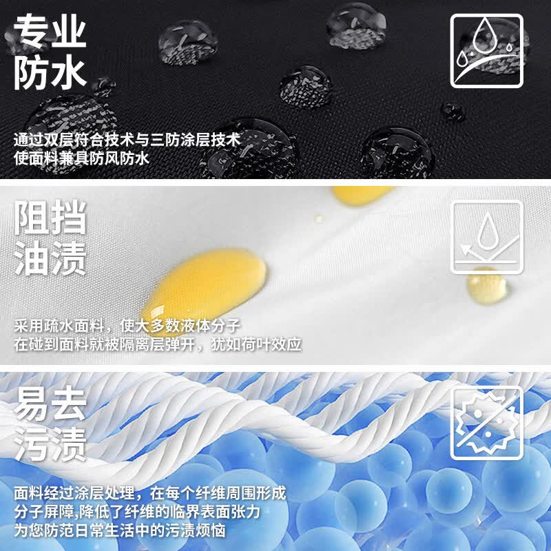 猫人纯棉三防短袖T恤男女情侣款春夏新款防水防污全棉透气圆领上衣 黑色【男女同款】 4XL 【建议 180-200斤】