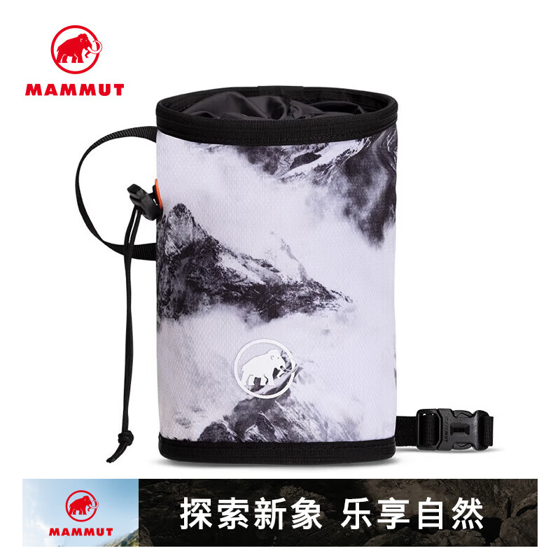 猛犸象（MAMMUT）【新色发售】Gym 张若昀同款户外攀岩印花镁粉袋小包 山灰色