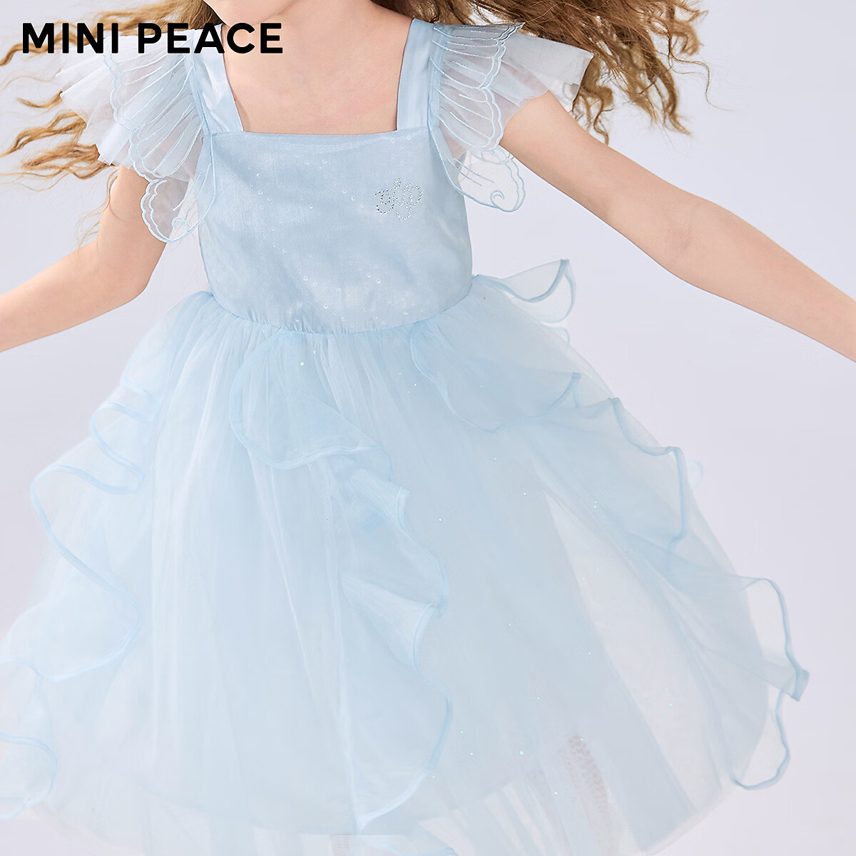 【公主系列】MINIPEACE太平鸟童装女童连衣裙夏季镶钻礼服公主裙