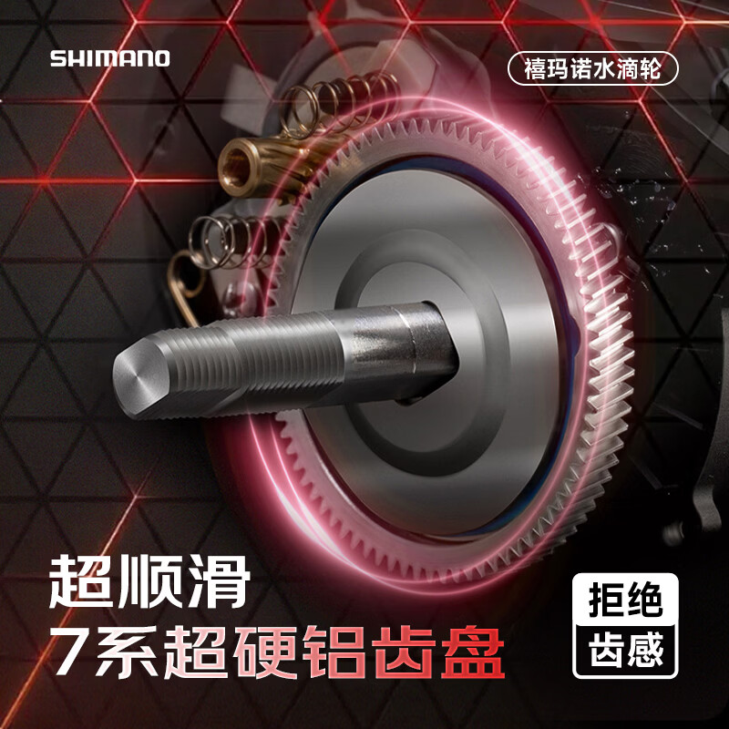 SHIMANO禧玛诺超轻水滴轮防炸线渔轮全金属路亚渔线轮远投海钓轮海竿鱼轮 黑蜘蛛-右手轮