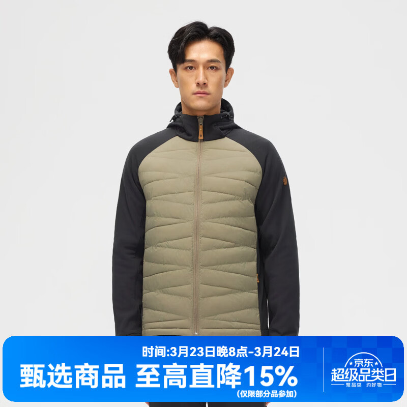 FJALLRAVEN北极狐秋冬男士primaloft户外轻量保暖p棉夹克062521071 237C-550青瓷绿-黑色 L 【AL】
