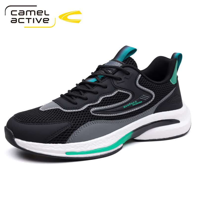 骆驼动感（camel active）2026夏季新款透气网面鞋男士休闲软底户外运动鞋轻便跑步鞋老爹鞋 灰色 41 (255mm)