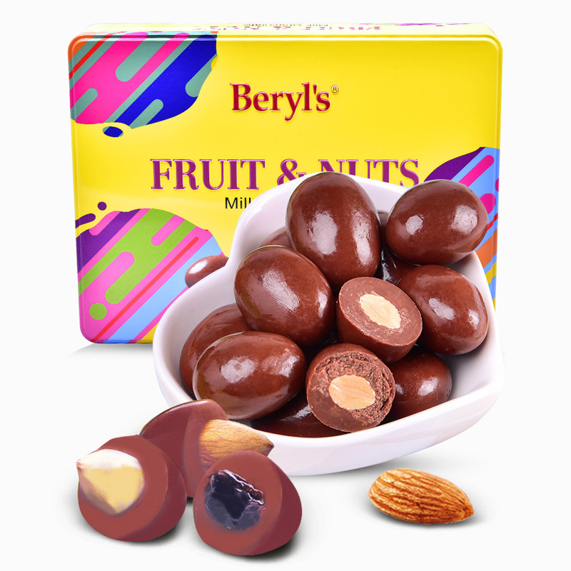 马来西亚进口 倍乐思Beryl's多口味果仁夹心巧克力礼盒 520送女友生日礼物300g
