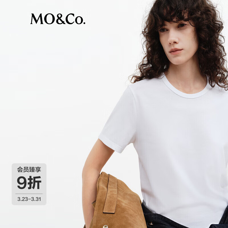 MO&Co.��C+ϵ�С�����T��2026����Ʒ֯��Բ���ɫ��ɫMBF1TEE030 Ư��ɫ S /160 499Ԫ