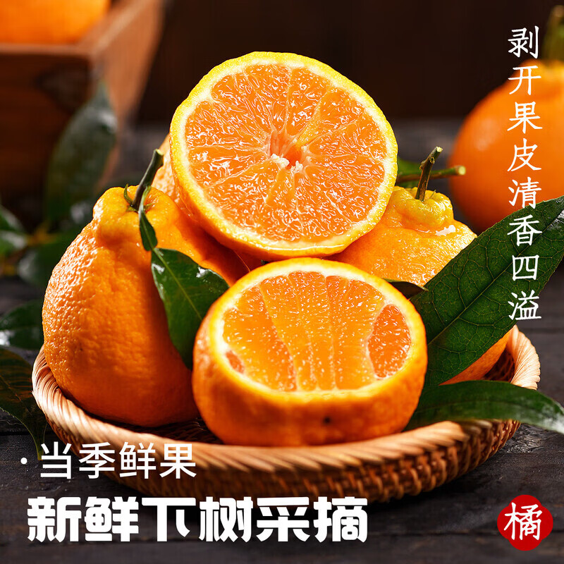果食鲜丰四川不知火丑橘柑橘丑柑丑桔子新鲜水果整箱现摘现发当季时令水果 净重4.5-5斤精品果【70-75mm】