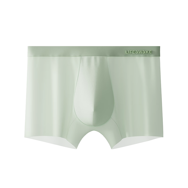 海澜之家【首次免洗】内裤男冰丝薄荷凉感银离子玻尿酸平角四角短裤衩3条