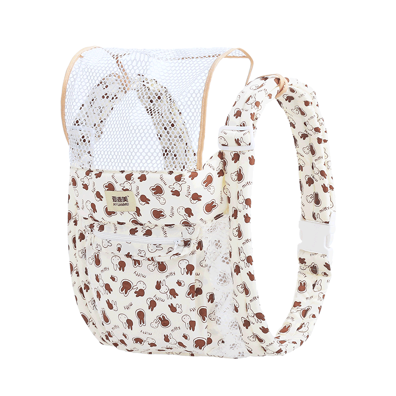 愛(ài)源美（aiyuanmei）傳統(tǒng)嬰兒四爪背帶前抱后背式老式寶寶小孩背帶四季通用款透氣輕便 兔兔四爪扣