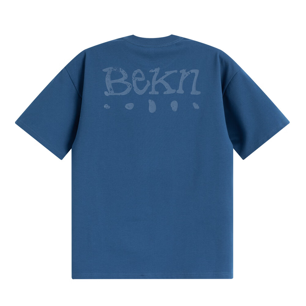 BELLKENIDEA户外7A抗菌抗湿速干短袖宽松百搭徒步运动短袖T恤男 深墨蓝 L