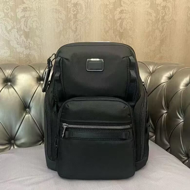 弹道尼龙双肩包男士大容量商务通勤旅行出差16寸防水电脑背包 232789蓝色