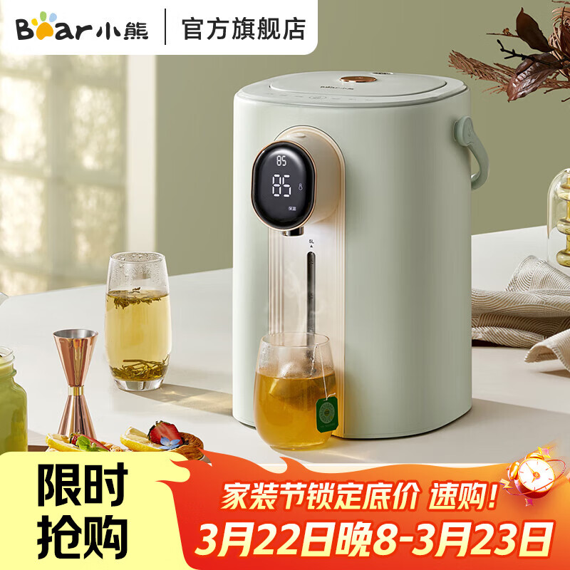 小熊（Bear）烧水壶电热水壶保温一体全自动恒温最新款便携式自动上水饮水机即热式家用316电热水瓶 5L 【316L不锈钢】ZDH-H50H2
