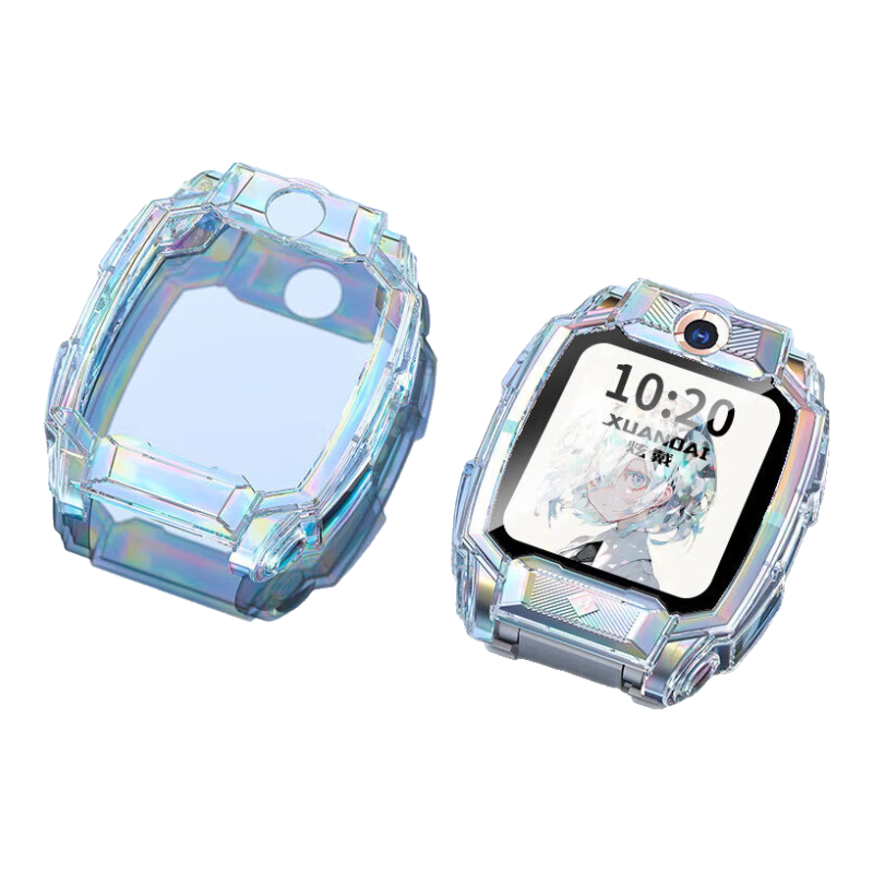 iboann適用小天才z10保護(hù)套表帶炫彩保護(hù)殼z10少年版電話手表高清表殼兒童防摔防磕碰軟膠殼學(xué)生配件