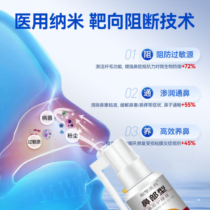BEIYVS阿斯康泰喷剂黏膜线下同售鼻腔修护鼻舒鼻塞鼻腔肿胀渗润通鼻身体 买5送5-强效装【重度鼻腔问题，不复发】 【官方直售】