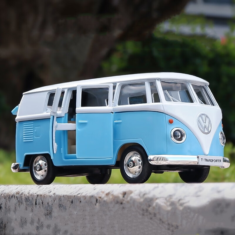 砺能玩具（LINENG）复古大众T1巴士合金小汽车模型摆件仿真可开门公交车儿童玩具车 大众巴士T1【蓝色】高性价比高么？