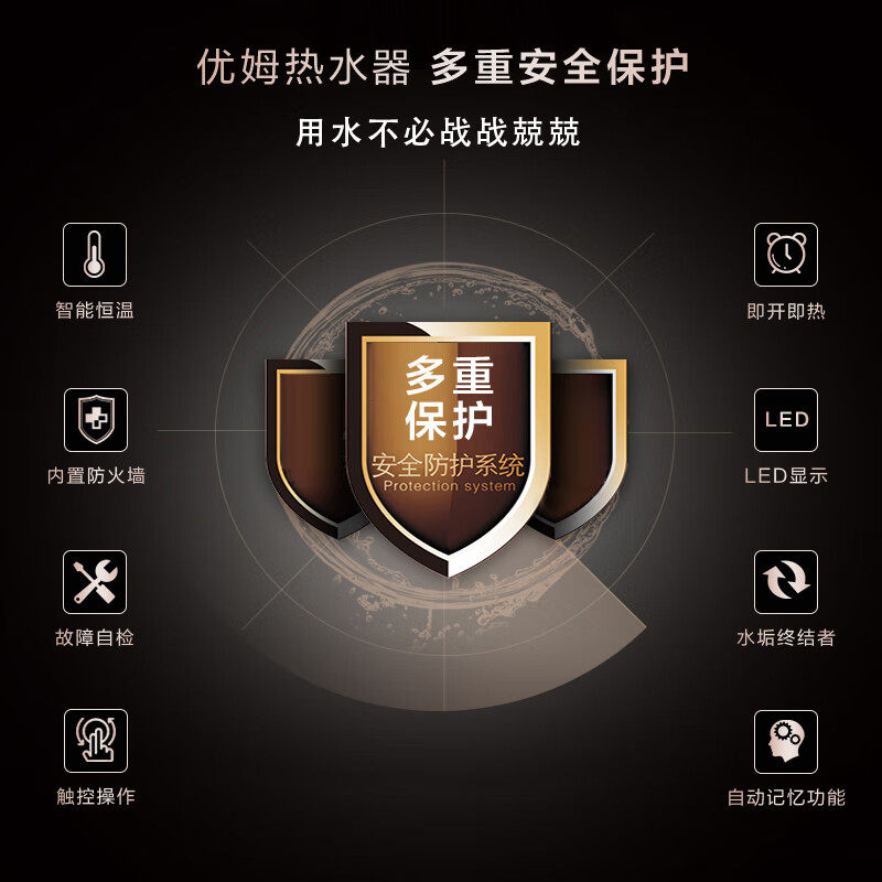 优姆（Youmu）即热式电热水器 快速直热型变频恒温 小型家用卫生间淋浴洗澡过水加热器 理发店专用 珍珠白 YMW-S85升级款