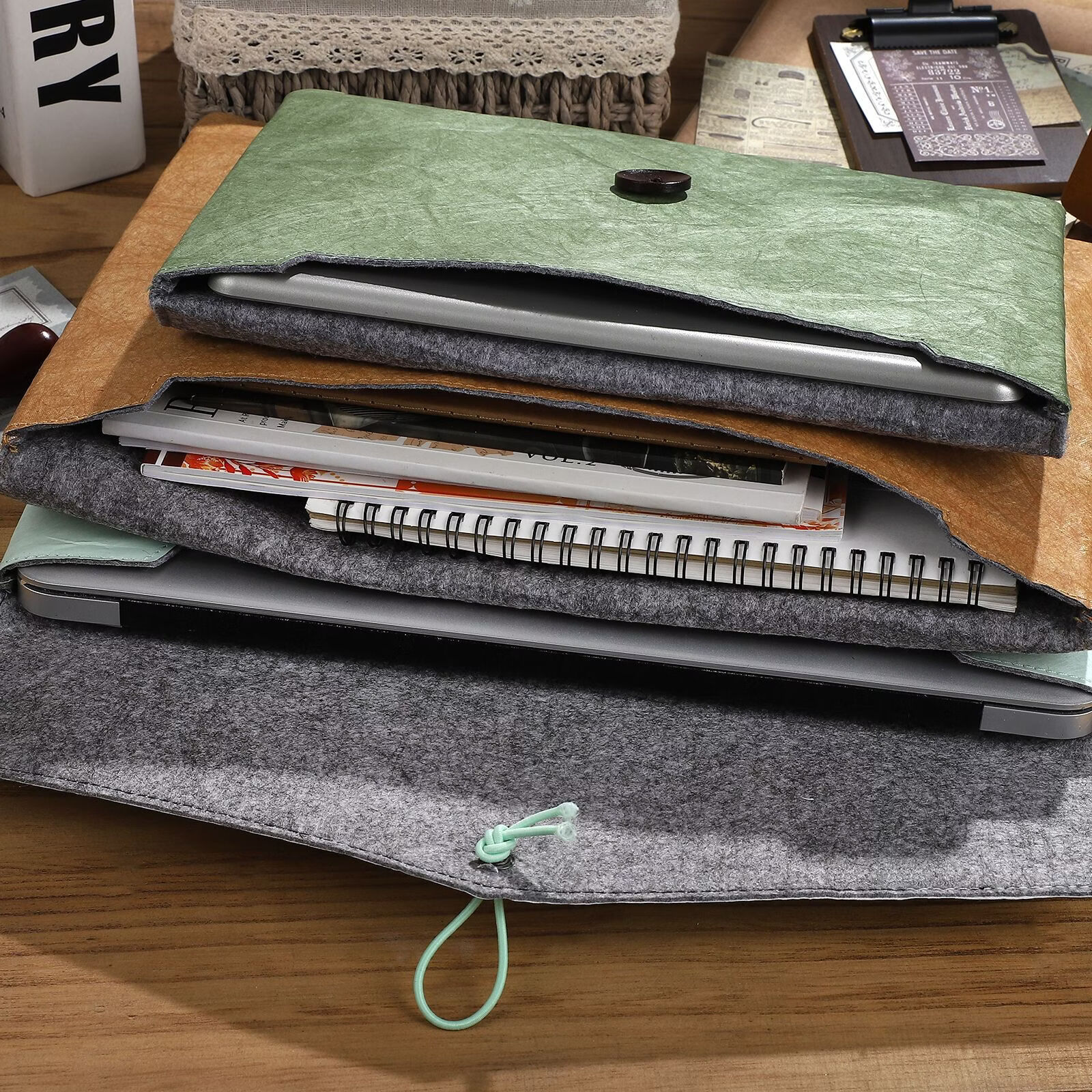 纸纳杜邦纸笔记本电脑包13.3/14英寸苹果华为联想保护套商务内胆包 银色 14英寸（34.5CM*24.5CM）