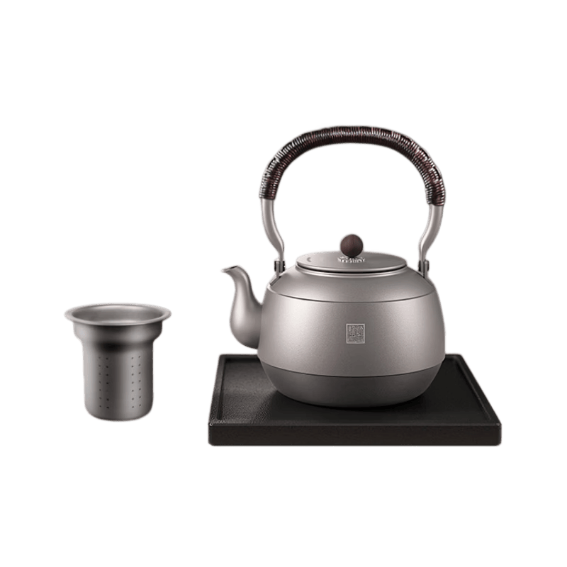 TILIVING钛立维纯钛围炉煮茶壶家用泡茶烧水壶功夫茶具套装户外便携茶壶