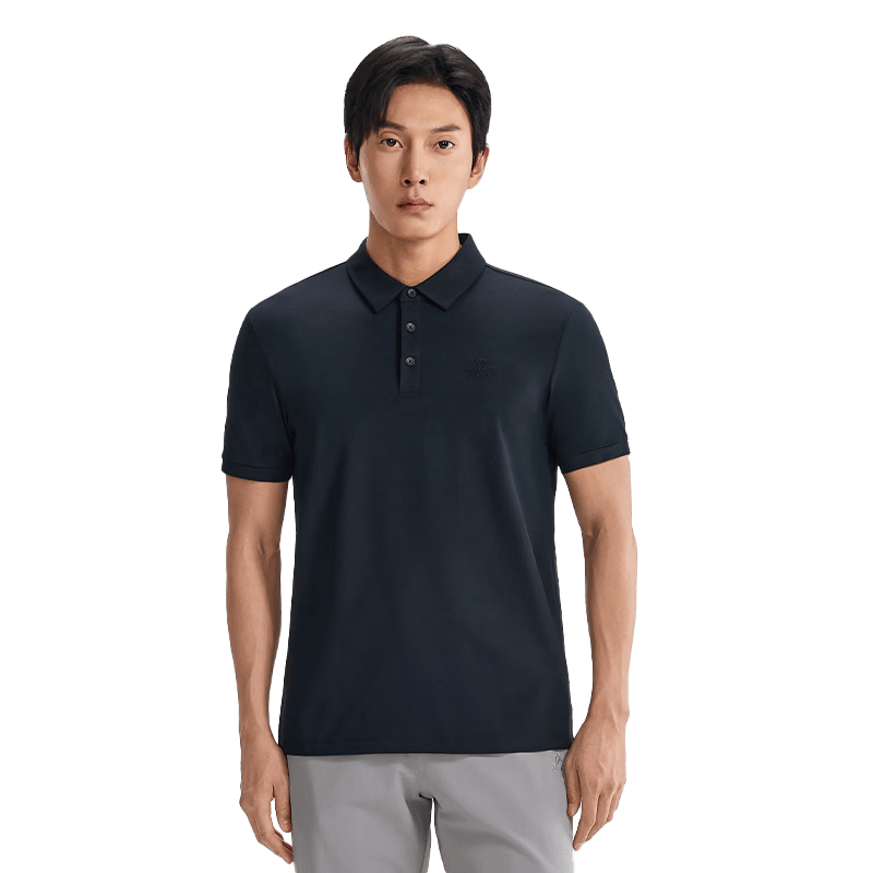 伯希和（Pelliot）速干T恤男夏季polo衫防晒短袖女户外运动抑菌半袖116215084黑XL