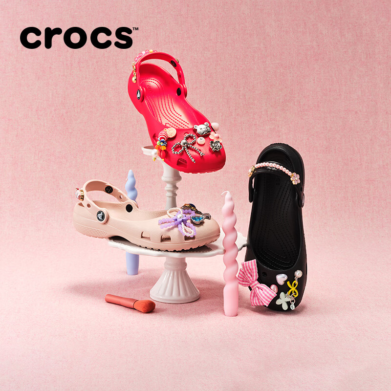卡骆驰（CROCS）白鹿同款经典芭蕾鞋舒适轻便休闲鞋女鞋|211994 黑色-001 38 (240mm)