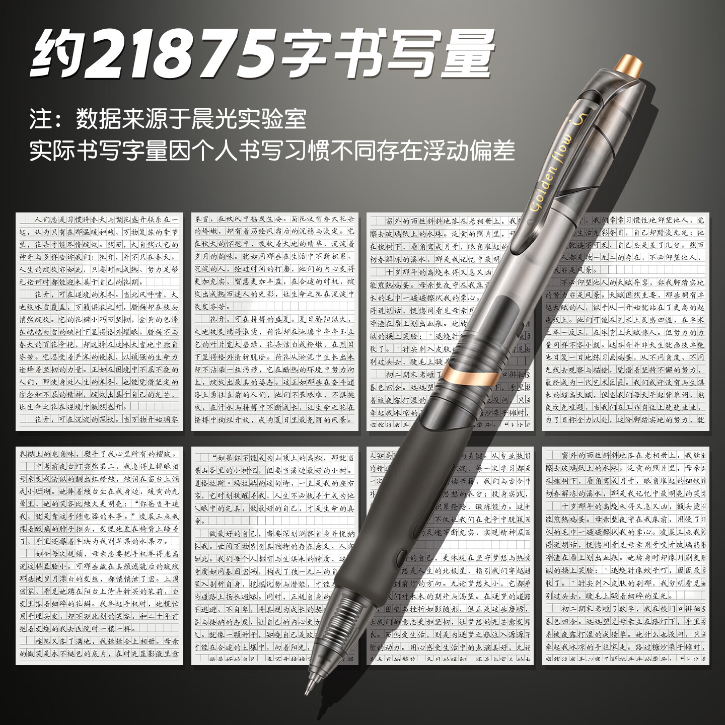 晨光(M&G)按动中性笔1008小金戒0.5mm速干ST黑色学生考试刷题办公签字笔 【12支/盒】小金戒1008