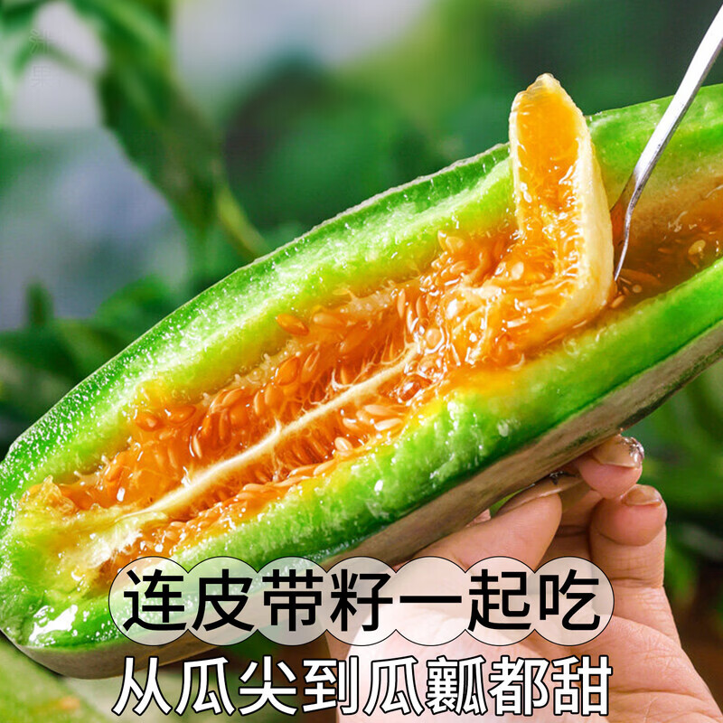 机林有果【顺丰】山东羊角蜜甜瓜新鲜水果大果脆香瓜当季时令现摘现发整箱 3斤中果【清甜如蜜】顺丰，净重2.8斤+