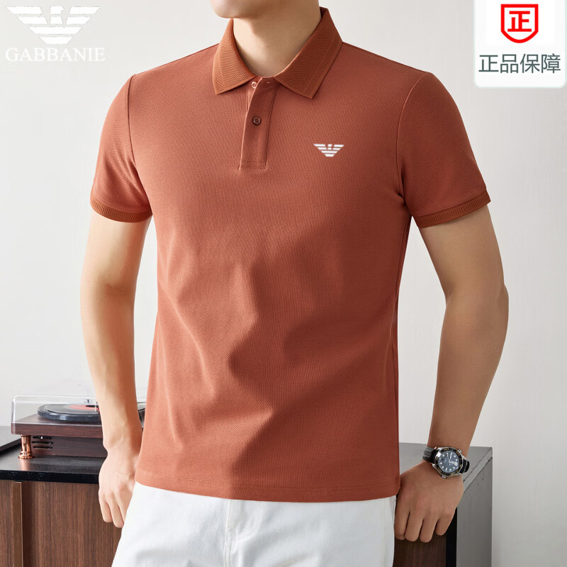 阿玛尼（ARMANI）意大利正品专柜纯棉商务休闲短袖T恤男夏季百搭纯色polo衫男高端 十大奢侈品男装国际一线品牌湖蓝色 3XL 185_(170-185斤)